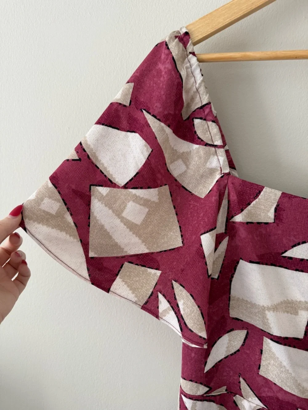 NWT - Nic + Zoe - Shadow Blocks Dress - Red Multi - Picture 9 of 15